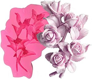 3D цветы силиконовые формы для помадки роза торт шоколадные формы сушеные цветы ювелирные изделия декоративная форма 1221940