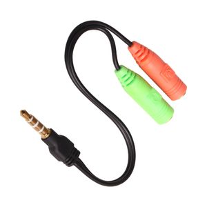 Headphone Splitter Cable 3.5mm Jack Audio Extension Cable 1 Male to 2 Female Aux Adapter Cord