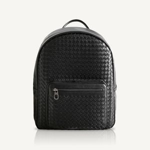 Ryggsäck designer äkta lädervävd väska mode rese väska high-end lyx varumärke minimalistisk verksamhet är ryggsäck datorpåse a4 fil 2023 ny