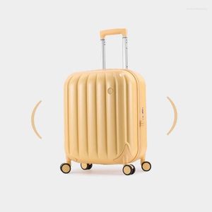 Koffer, Brotgepäck, gut aussehender Koffer auf Rädern, für Damen, 20 Zoll, leicht, klein, Bordkabine, Passwort, Reisen