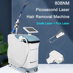 Depilazione laser a diodi 2 IN 1 Rimozione del tatuaggio laser a picosecondi Macchina per clinica di bellezza Q-Switch Laser Pico Rimuovi macchie di età Cicatrici da acne Voglia Pigmento del sopracciglio