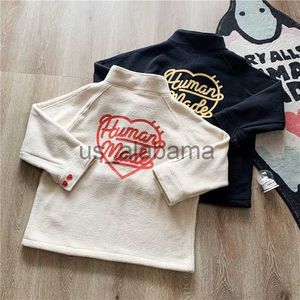 Men's Hoodies Sweatshirts Human Made Girls Dont Cry Snow Mountain Fleece Jacket Men Women Half Zipper Human Made Jacket Coat Men Clothing x0905