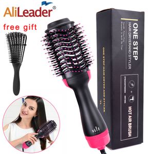 Hair Dryers 3 In 1 Dryer Air Brush Styler Volumizer One Step Straightener Curler Electric Blow Wet And Dry Used 230904