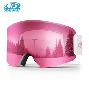 Kayak Goggles Findway Çocuklar% 100 UV Koruma Otg Antifog Rüzgar Direnci HD Görünüm 38 230904 için Kayak Ekipmanı