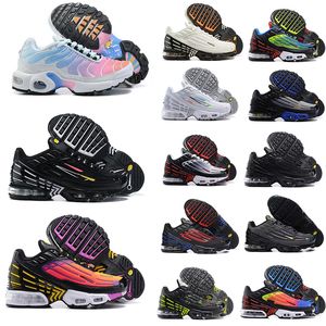 Jungen Kinder TN Kids TN Tuned Kid Schuhe PLUS TN3 III Kindertrainer Pack Sunset Red Blue Triple Black White Gold Cool Grey Hyper Violet Boy Running Sneakers 28-35