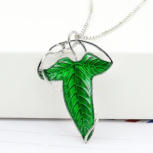 Beautifully Accessories Lord Of TheRings Elven Green Leaf Pendant Hot Sale Fashion Jewelry