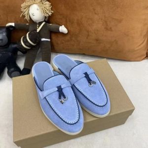 Luxuriöse Freizeit-Hausschuhe für Herren und Damen, Loro-Freizeitschuhe, klassische Sandalen, Loafer-Schuhe, flache Slides, Slipper, Designer, hohe elastische Rindssehnen-Unterseite