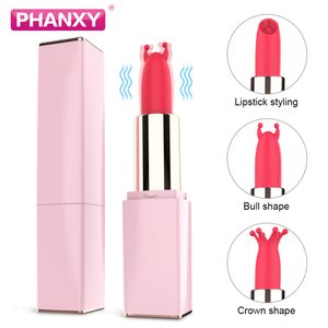 Vibratoren PHANXY Make-up Lippenstift Vibrator 9 Modus Nippel Klitoris Klitoris Klitoris für Frauen Sex torys Fmale Masturbator Mini 230904