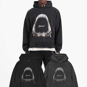 Hoodies dos homens moletons 007 Fábrica Jaws Hoodie Street Moda Roupas Vintage High Street Algodão de Alta Qualidade Homens e Mulheres Loose Hoodie Top X0905