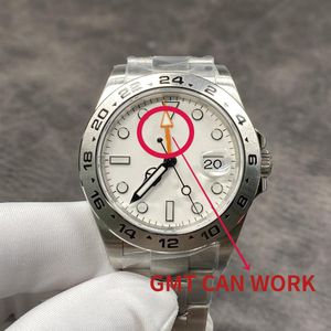Mens Automatic Mechanical Watch 42mm rostfritt stål Vattentäta klockor Sapphire Justerbara armbandsur 102715 Montre de Luxe3313