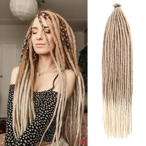 Bulk di capelli umani Dansama 24/36 pollici Estensioni Dreadlocks sintetici Sottili 0,6 cm Capelli Reggae morbidi Estensioni Dread stile Hip-Hop Trecce lunghe all'uncinetto 230904