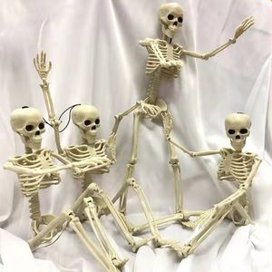 Finger Toys 40cm Novelty Action Figure Skulls Kids Adults Prank Toys Horror Moveable Joint Skeleton Halloween Party Scary Hanging Decoration