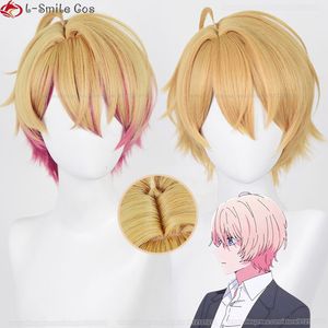 Cosplay peruker 32 cm hoshino akuamarin cosplay peruk anime oshi no ko cosplay orange guld rose rosa hår värme resistent party anime peruk peruk cap 230904