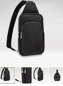Взрывная роскошная дизайнер -дизайнер -авеню Плековая сумка 7A Высококачественная мужская двойная молния сумка для модного кошелька для модного кошелька