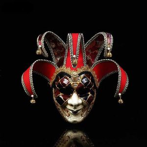 Party Masks Nyhigh-end Venetian Masquerade Mask Europe och USA Halloween Clown Mask Show Supplies T230905