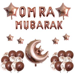 Andra evenemangsfestleveranser Omra Mubarak Balloon Set för muslimsk eid -festival hem DIY -dekoration Ramadan Kareem Kids Birthday Ballon Globos 230905