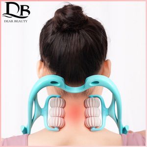 Other Massage Items Cervical Spine Massager Swan Shape Six-wheel Neck Massager Roller Pressing Manual Massage Cervical Spine Health Care 230905