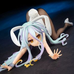 Finger Toys 11Cm Anime Figure No Game No Life Shiro Cat Bunny Ver. Sexy FREEing No Game No Life Shiro Action Figure Collectible Model Toy