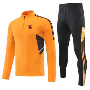 EL AHLY HERRENS TRACKSUITS BARN Outdoor Soccer Training Suit Jogging Sport Långärmad kostym Logotyp Anpassad290p