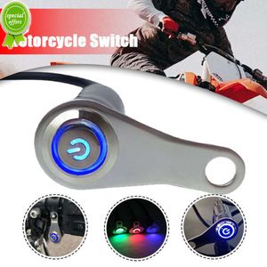 Novo interruptor de luz à prova dwaterproof água moto led motocicleta interruptor 12v guiador farol nevoeiro ponto luz no interruptor