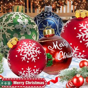 1 PZ 60 cm Palle Di Natale Decorazioni Per L'albero Atmosfera Esterna PVC Giocattoli Gonfiabili Per La Casa Regalo Palla di Natale 2109113046