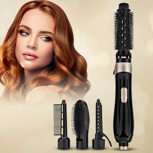 Hårmaskiner 4 i 1 Multifunktion Air Brush Camby Electric Dryer Curler Staightener Rotating Blower Curling Iron Styler 230904