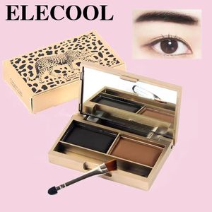 Eyebrow Enhancers Bedak Alis Tahan Air Dua Warna Bedak Tiga Dimensi Mudah Mewarnai 230904