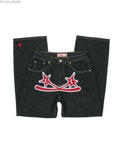 Herren Jeans Y2K Jeans Gothic Baggy Schwarze Hosen Männer Frauen 2023 Neue Harajuku Mode Lässig Lose blusas Breite Bein Denim Hosen Streetwear T230905