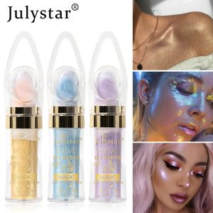 Body Glitter 6 Color Body Glitter Shimmer Waterproof Face Glitter 10g Highlighter Powder High Gloss Sexig Kvinnlig kontur Blush Powder Makeup 230904