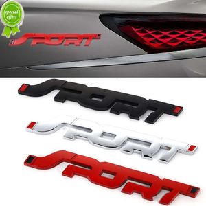 Neues 3D -Chrom -Metall -Metall -Aufkleber -Auto -Styling Sportwort Buchstaben Emblem Abzeichen Aufkleber Motorrad -Aufkleber -Autozubehör Accessoires