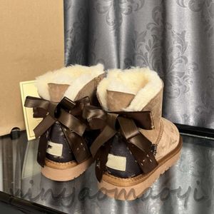 boots slippers chestnut fur slides sheepskin shearling tazz new mules women men ultra mini platform boot slipon shoes suede upper fall winter uggitV