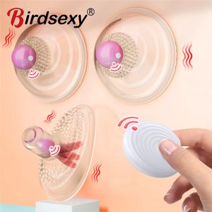 Vibrators Breast Enlargement Stimulation Nipple Vagina Clitoris Sucker For Women Clit Vibrator Vacuum Pump Cover Adult Masturbator Sex Toy 230904