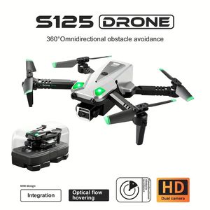 S125 Smart Pilot Control HD Optyczny przepływ optyczny Dual Camera Składanie Dronu z podwójnymi/trzema bateriami, aparat 90 ﾰ Regulowany, bezgłowy tryb, 360 ﾰ Flip-Białe