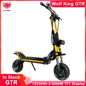 Kaabo Wolf King GTR Electric Scooter, Dual 2000W Motors, 72V 35Ah Removable Battery, 12-Inch Tires