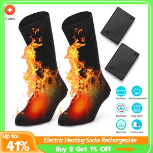 Sports Socks Winter Electric Heating Socks Rechargeable Adjustable Temperature Warm Socks Foot Warmer Unisex Thermal Socks For Camping Ski 230904