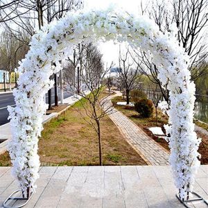 Matrimonio Arco di fiori Layout di parete Mall Apertura di archi Set Decorazione di eventi Forniture Arco Scaffale Fiori di ciliegio Fiori decorativi276k