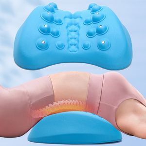 Back Massager Lumbar Support Pillow Traction Straight Spine Relax Massage Waist Stretcher Device 230904
