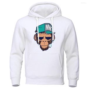 Männer Hoodies 2023 Persönlichkeit Rauchen Affe Hoodie Mens Fashion Sweatshirt Hip Hop Casual Fleece Streetwear Frühling Herbst Hoody