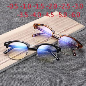 Sunglasses Frames Setengah Bingkai Kacamata Miopia Siswa dengan Derajat 0 5 1 0 1 5 2 0 To 6 0 Baca Pria Wanita 50 100 150 200 400 230905