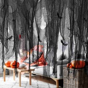 Party Decoration Halloween Decoration Cloth Doorways Huge Creepy Cloth Spider Web Scary Spooky for Party Supplies Outdoor Yard Wall Decoration x0905