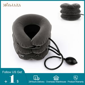Other Massage Items Air Cervical Collar Inflatable Collar Neck Traction Massager Vertebra Therapy Pain Relief 3 Layer Pillow Health Care masajeador 230905