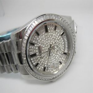 ساعة جديدة للأزياء Stailess Watch for Man Automatic Steel Diamonds Dialwatches للرجال مشاهدة R55185H