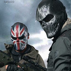 Maschere per feste Real Outdoor CS Zombie Skull Mask Attrezzatura da campo Full Face Warrior Mask Forniture per esterni militari Abito di Halloween Maschera tattica T230905