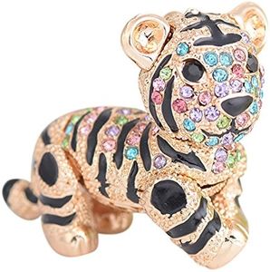 Chaveiro de carro strass requintado animal tigre chaveiro charme saco chaveiro titular bolsa feminina jóias 1221340