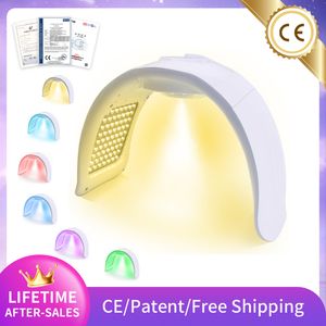 Dispositivos de cuidados faciais 7 cores PDT LED Máscara Nano Pulverizador Vapor Light Power e Rejuvenescimento da pele fria Anti-rugas Light Spot Pon Machine 230904