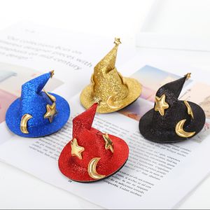 Halloween Bent Hat Hairpin Performance Party Little Top Hat Prop Diy Witch Hat Little Pointed Hat Blomt Hair Prydament