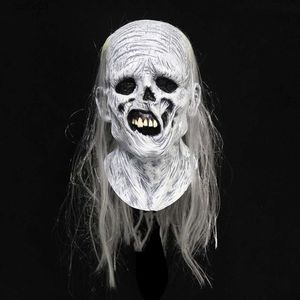 Maski imprezowe Halloween zombie maska ​​przerażająca pełna głowa impreza Cosplay Mask Haunted House Horror Props T230905