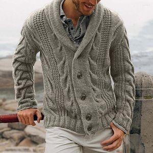 남자 스웨터 세련된 남자 니트웨어 스웨터 재킷 세련된 가디건 버튼 클로저 니트 가을을위한