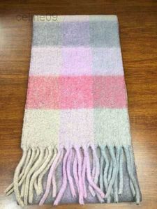 Шарфы Новый Ac Радужный сетчатый шарф женский зимний большой утепленный шарф из шерсти альпаки для тепла 8s3vawb2ni6n