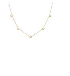 Förbeställa Carbon Hyde Mini Starstruck Rose Chain Choker Halsband Designer smycken Förlovningsring Anpassad för kvinna 14K Yellow Gold 14K Rose Gold